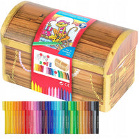 Flomasteri Faber-Castell s klik poklopcem u kutiji od 33 komada