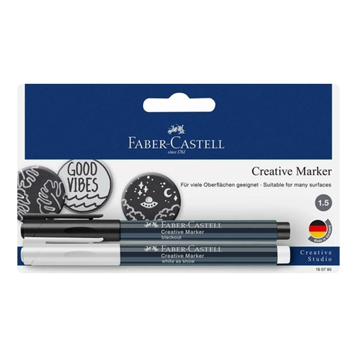 Faber Castell kreativni markeri bijeli/crni