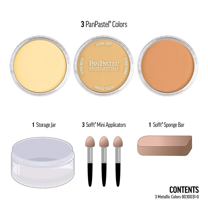 Set metalnih pastela PanPastel - zlatni