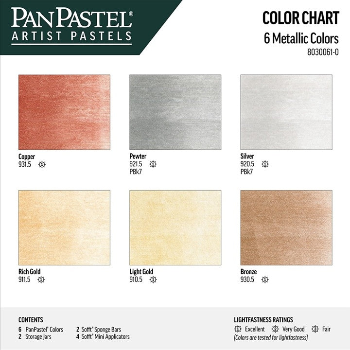 PanPastel metalik pastelni set - zlatni (6 komada)