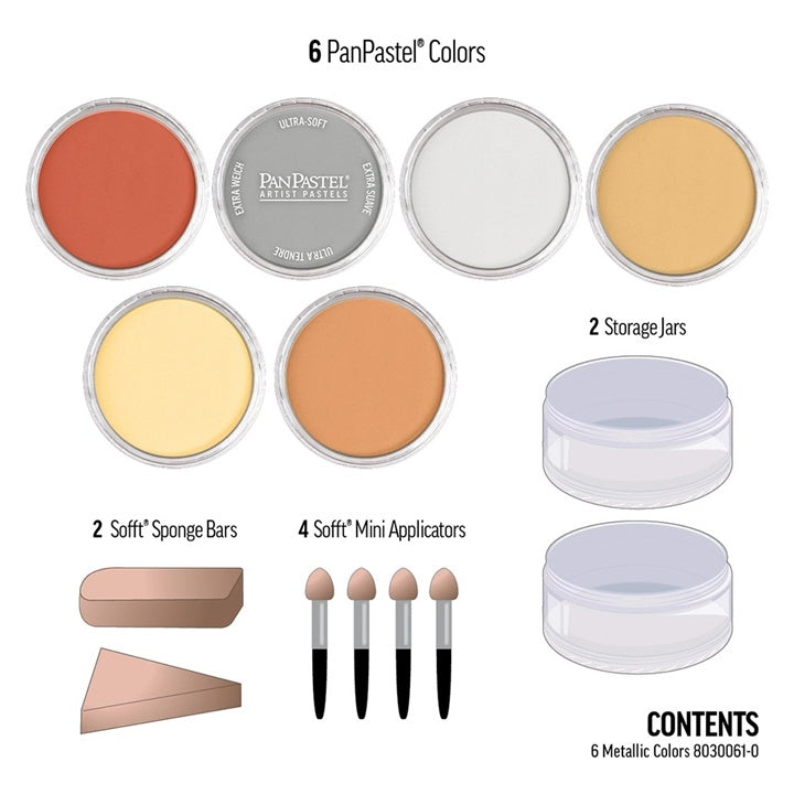 PanPastel metalik pastelni set - zlatni (6 komada)