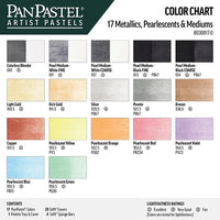 PanPastel Metalik i sedefasti set pastela sa zlatnim medijumima - 17 kom