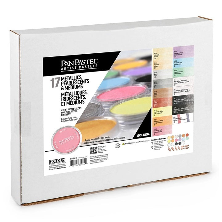 PanPastel Metalik i sedefasti set pastela sa zlatnim medijumima - 17 kom