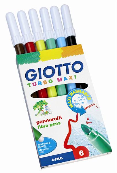 Flomasteri GIOTTO TURBO MAXI / 6 boja