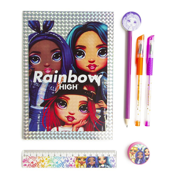RAINBOW HIGH holografska bilježnica s priborom
