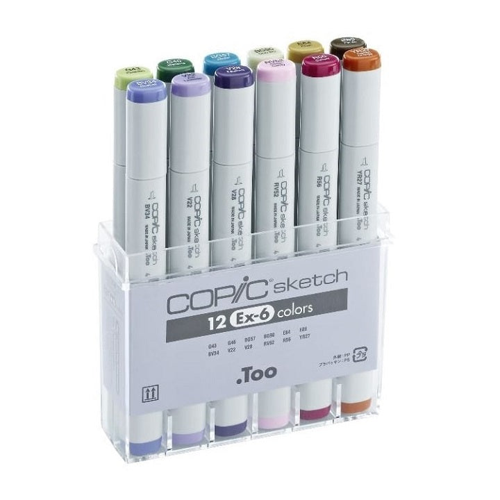 Flomasteri COPIC Sketch Ex-6 - set  12 kom