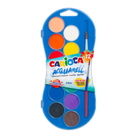 Carioca vodene boje – set od 12 boja s kistom