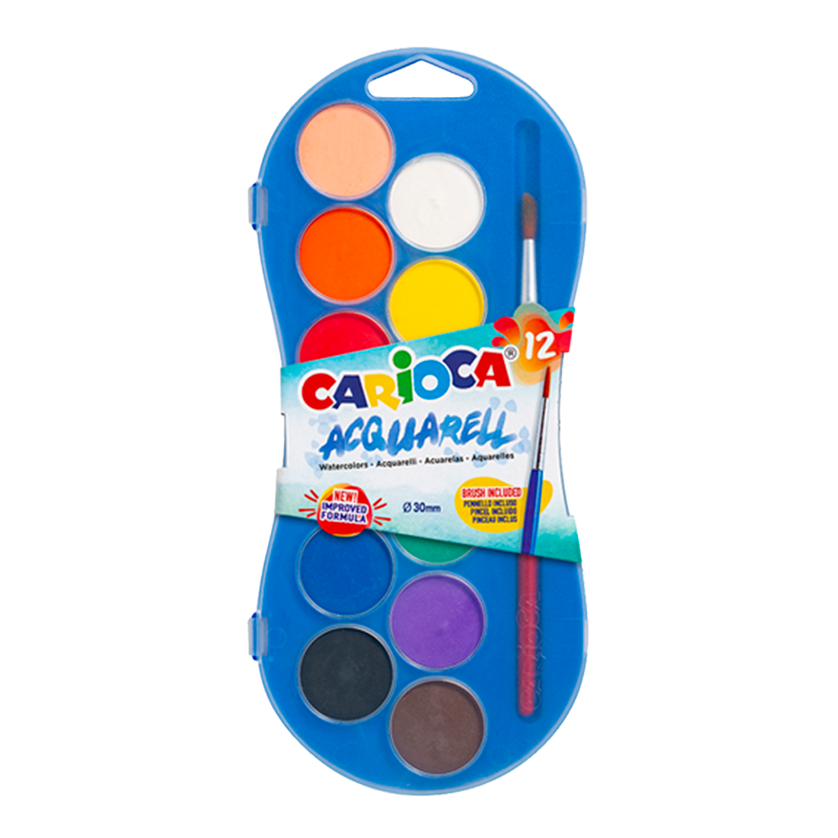 Carioca vodene boje – set od 12 boja s kistom