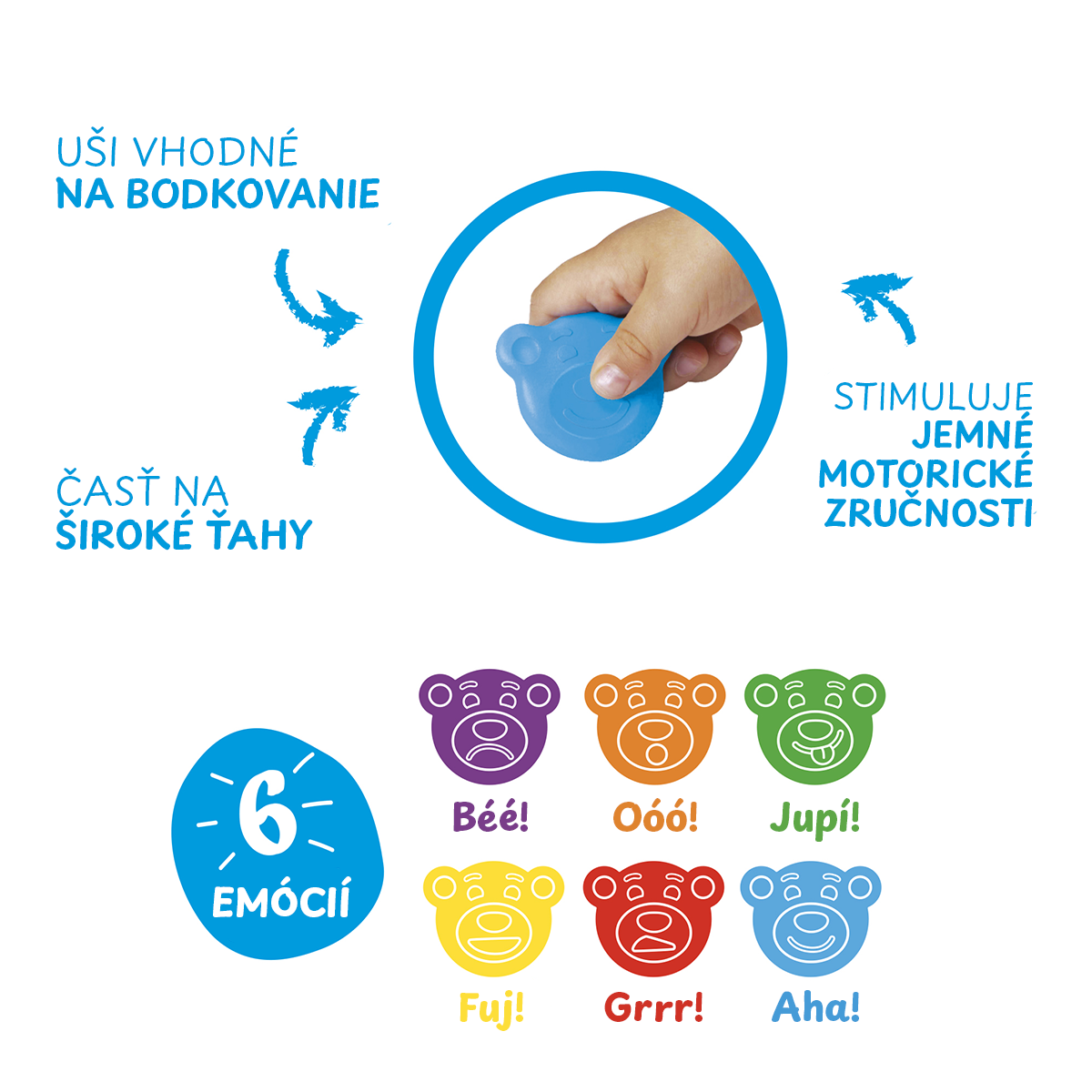 Carioca voštane pastele Baby Wild 2+, 8 kom