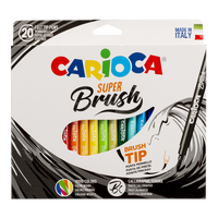 Carioca Brush flomasteri s vrhom u obliku kista, 20 kom, razne boje