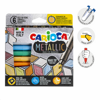 Carioca flomasteri Metallic, vrh, miks boja