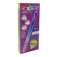 Piši-briši kemijska olovka Carioca Oops Easy, plava tinta, pakiranje 12 kom