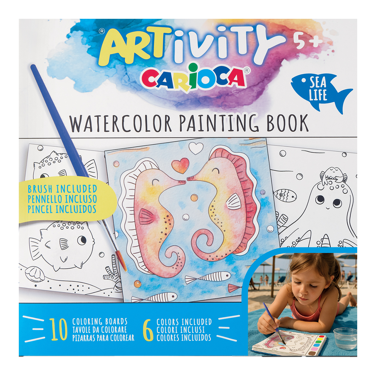 Carioca bojanka s vodenim bojama ARTivity – Morski svijet, 5+