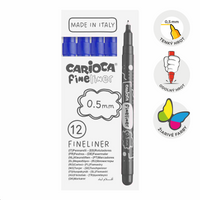 Finelineri Carioca Fineliner 0,5 mm – 12 kom – tamnoplava