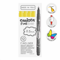 Finelineri Carioca Fineliner 0,5 mm – 12 kom – žuta