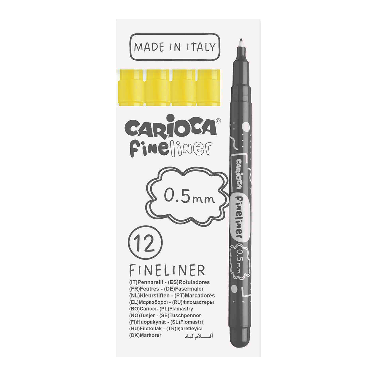 Finelineri Carioca Fineliner 0,5 mm – 12 kom