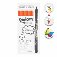 Finelineri Carioca Fineliner 0,5 mm – 12 kom – narančasta