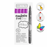 Finelineri Carioca Fineliner 0,5 mm – 12 kom – ljubičasta