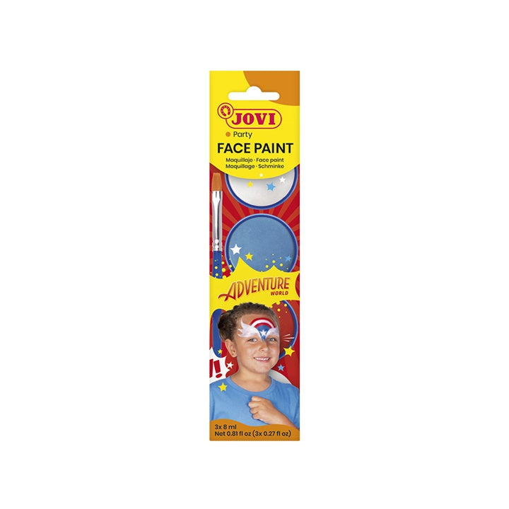 Set boja za lice Adventure s priborom 3 x 8 ml