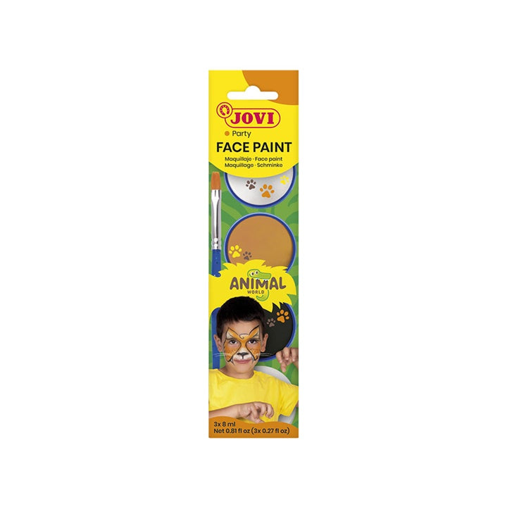 Set boja za lice Animal s priborom 3 x 8 ml