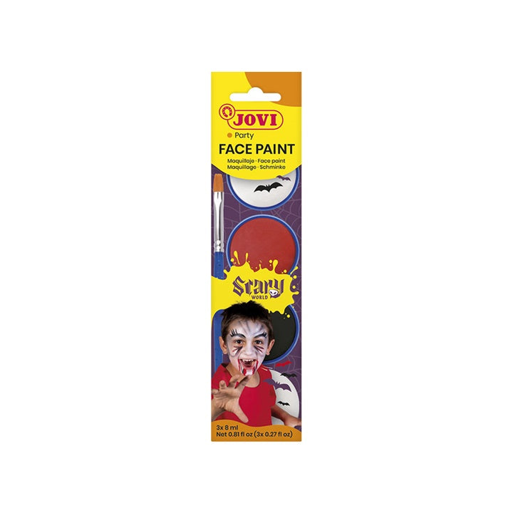 Set boja za lice Scary s priborom 3 x 8 ml