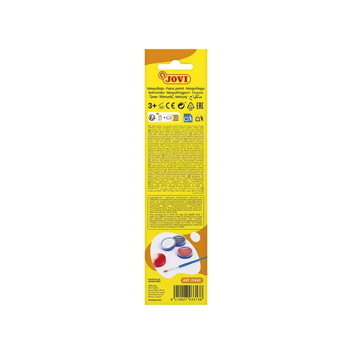 Set boja za lice Scary s priborom 3 x 8 ml
