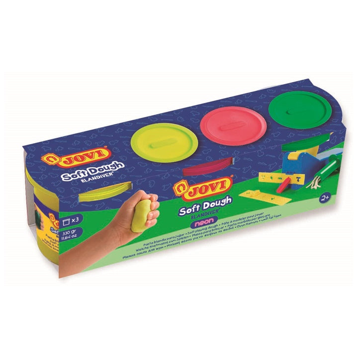 JOVI Plastelin u čašicama BLANDIVER neon sjenila 3 x 110 g