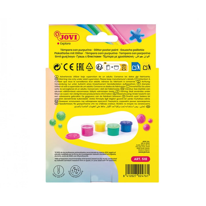 JOVI svjetlucave tempera boje 4x35 ml