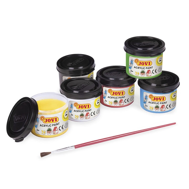 JOVI set akrilnih boja 6x35 ml + kist