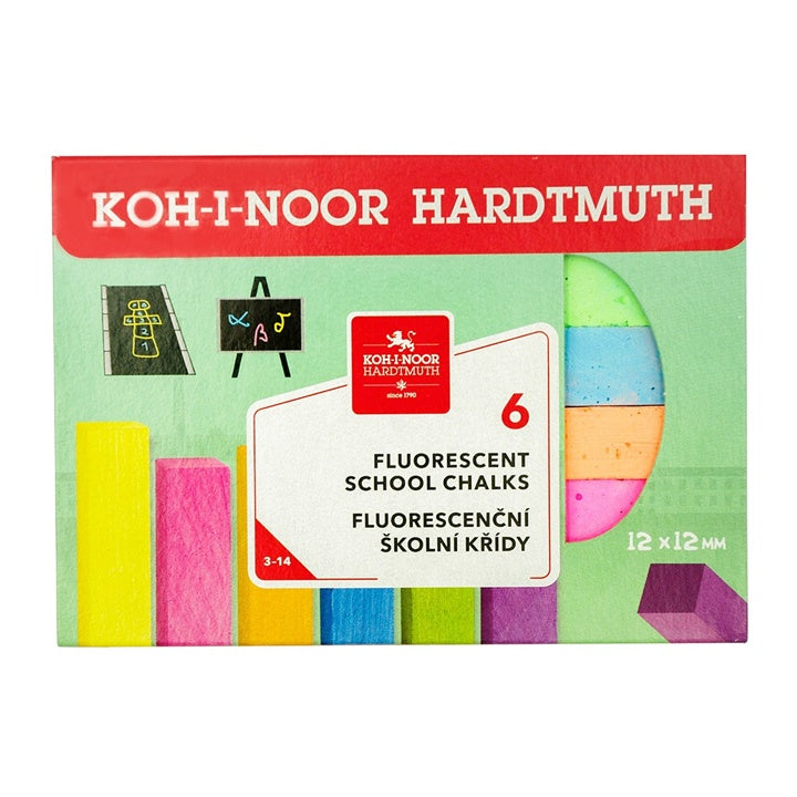 Fluorescentna školska kreda KOH-I-NOOR, set od 6 boja