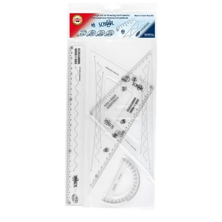 KOH-I-NOOR Veliki geometrijski set / 4 komada, školski razred
