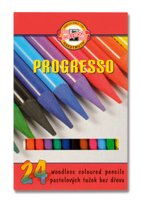 Set pastelnih olovki u lakiranom omotu PROGRESSO / 24-djelni