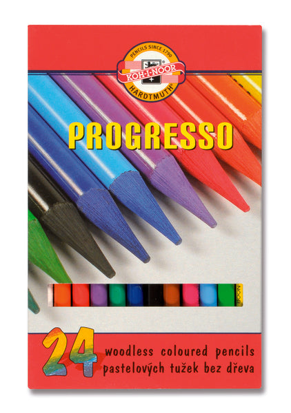 Set pastelnih olovki u lakiranom omotu PROGRESSO / 24-djelni
