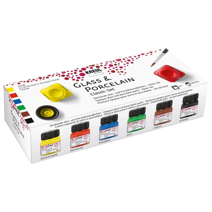 Boje za porculan Brillant Hobby Line - set 6 x 20 ml i kist