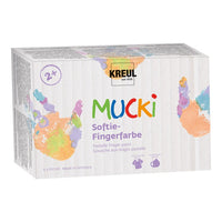 Pastelne boje za nanošenje prstima MUCKI - set 6 x 150 ml