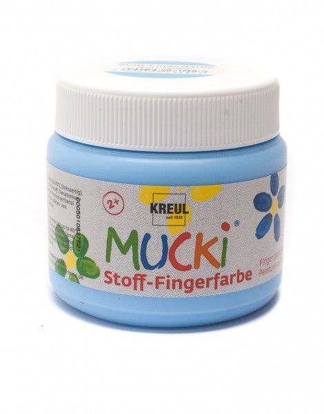 Boje za tekstil za slikanje prstima 150 ml MUCKI – Blue