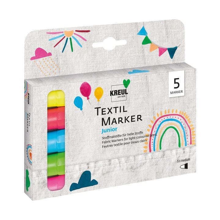 Flomaster za tekstil KREUL - set Junior 5 komada
