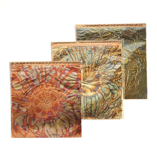 KREUL Crveno-zlatni ukrasni folijski cvjetovi 140 x 140 mm 6 kom