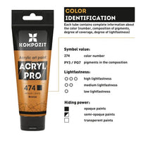 ACRYL PRO METALIC Set akrilnih boja