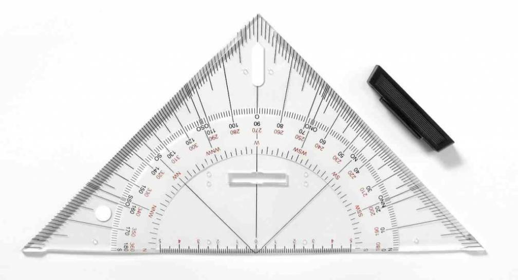 Profesionalno trokutno ravnalo LENIAR 45° / 25 cm
