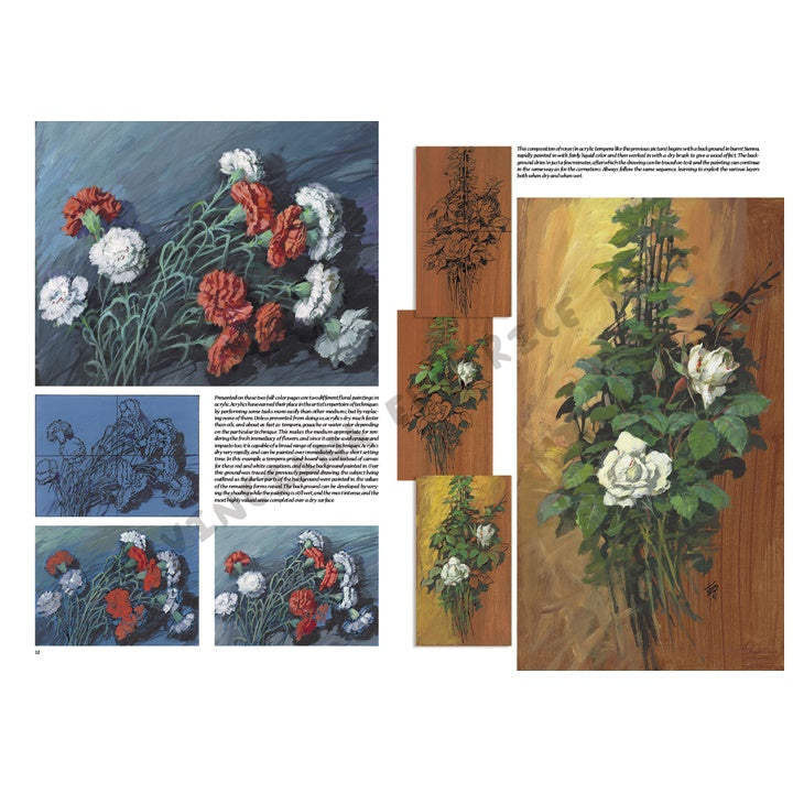 Leonardo Collection 21 Flowers Knjiga za crtanje