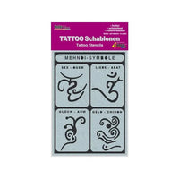 Samoljepljiva tattoo šablona Mehndi-Symbols