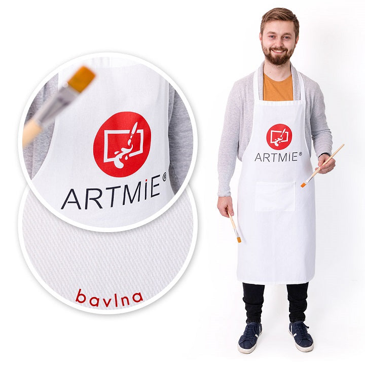 Pamučna pregača ARTMIE - bijela
