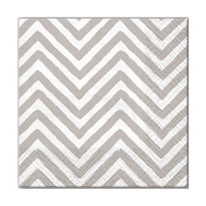 Salvete za dekupaž - Big Chevron Gray - 1 komad