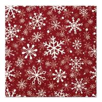 Salveta za dekupaž Christmas Snowflakes - crveni - 1 kom