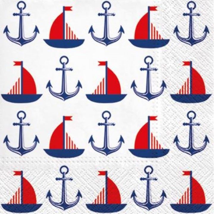 Salvete za dekupaž Ships & Anchors - 1 kom