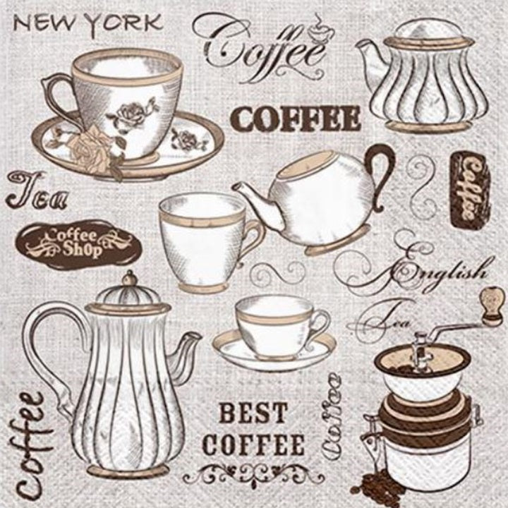 Salvete za dekupaž Tea or Coffee - 1 kom