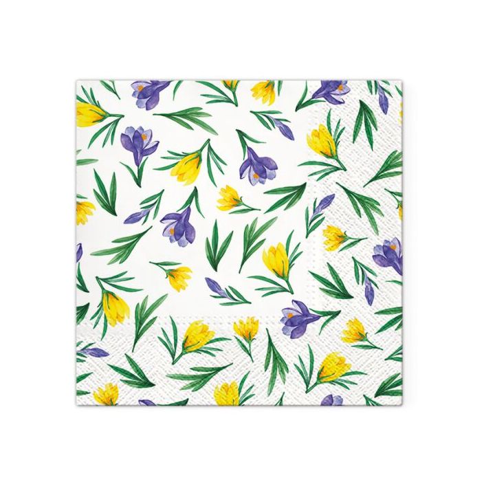 Decoupage salvete - Spring Crocuses - 1kom