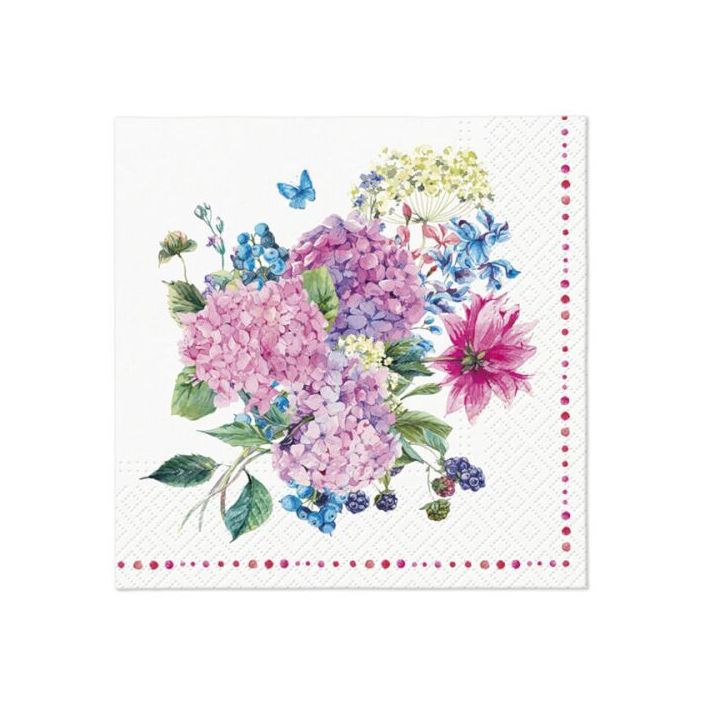 Decoupage salvete - Hydrangea Bouquet - 1kom