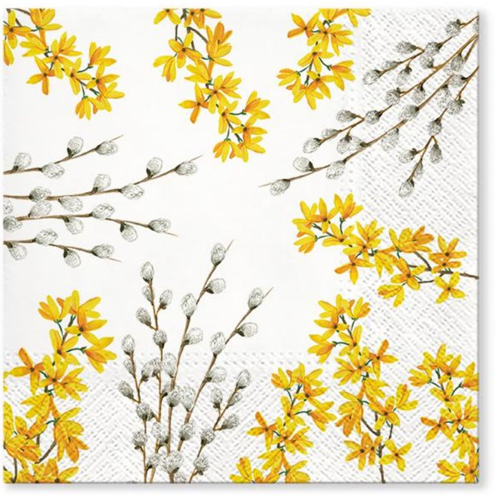 Salvete za dekupaž Catkins and Forsythia - 1 kom
